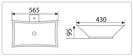 Раковина CeramaLux N 9176 56 см