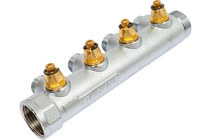 Регулирующий коллектор STOUT 1, 4 отвода 1/2 плоское уплотнение SMB-6849-011204 RG008UJF325839