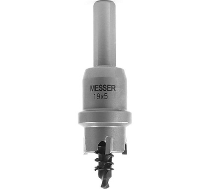 Коронка ТСТ с центрирующим сверлом и толкающей пружиной (19х5 мм) Messer 20-05-019