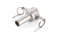 Камлок нержавеющий тип С TITAN LOCK серия EcoLine розетка с хвостовиком 1/2, AISI304, TL50CSS-EL