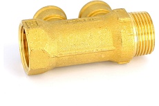 Коллектор Tiemme 2 отвода, 1&quot;х1/2&quot;В (латунь) 1910061 / 1942G060402