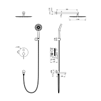 Душевой набор Oliveeka Y-Line OL-939017-MB черный матовый