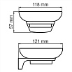 Мыльница WasserKRAFT Wiese K-8929 темно-серый