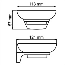 Мыльница WasserKRAFT Wiese K-8929 темно-серый