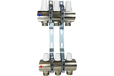 Коллектор ICMA S.P.A. регулировка ручная или терморегулирующая (28x1.5), 1&quot;х3/4&quot;(евроконус) - 3 вых. K005 /87K005PH06