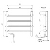 Полотенцесушитель электрический Domoterm Классик DMT 109-4 50x50 EK ТЭН слева, хром