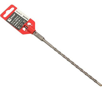 Бур по бетону Master (6x210 мм; 2 резца; SDS-plus) EKF db-6-210-2x4