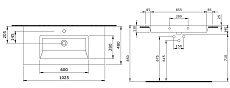 Раковина Bocchi Milano 1105-004-0126 102 см матовый черный