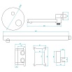 Душевой набор RGW Shower Panels SP-55B встраиваемый, черный