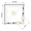 Душевой уголок Cezares Eco ECO-A-2-80-P-Cr 80x80 рифленый