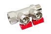 Коллектор с кранами (3/4"; 2 х 1/2") Valtec VTc.580.N.0502 78042