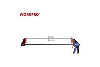 Быстрозажимная струбцина WORKPRO поворотная, 79x600мм WP232042