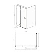 Душевой уголок Ambassador Abner 120x80 10011103L прозрачный, хром, L