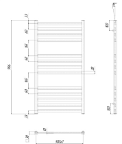 Полотенцесушитель водяной Ravak Degree 50x100