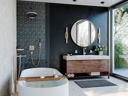 Держатель для стакана Hansgrohe AddStoris 41749140 шлифованная бронза