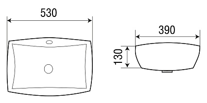 Раковина WeltWasser DEILBACH 6076 53 см, 10000004601 белый глянец