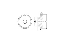 Зубчатая шестерня Sati со ступицей, M3, Z32 PM30032