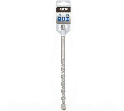 Бур SDS-plus 12х210 мм, 2-х гранный наконечник с твердосплавной напайкой YG8C GREPP 207-12210 103-12210
