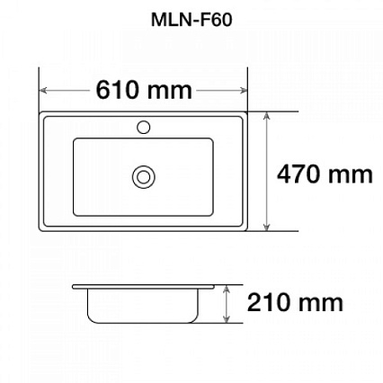 Раковина Melana MLN-F60 61 см