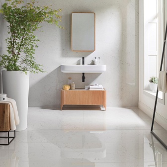 Керамогранит Porcelanosa Bianco Pulido 58,6x118,7 см, 100226490