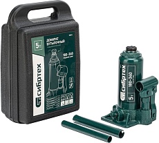 Домкрат гидравлический бутылочный Сибртех 5 т, 180-340 мм, кейс 50814