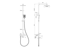 Душевая стойка Wonzon&Woghand Edge WW-88739003-BG бращированное золото