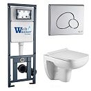 Комплект Weltwasser 10000006481 унитаз Kehlbach 004 GL-WT + инсталляция Marberg 410 + кнопка Mar 410 RD