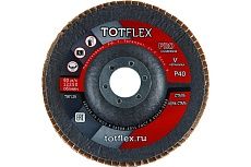Круг лепестковый торцевой AGGRESSOR-PRO 2 (125x22 мм; V; P40) TOTFLEX 4631148128248