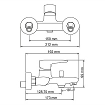 Смеситель для ванны WasserKRAFT Vils 5601