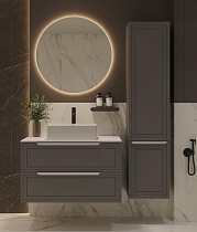 Мебель для ванной ЗОВ Севилья 100 см со столешницей, платиновый