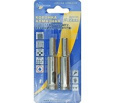 Коронка алмазная по керамике и кафелю 12 мм, 2 шт TRIO-DIAMOND 400012