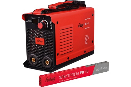 Сварочный инвертор Fubag IR 160 (160а) + набор из 3 предметов: маска+краги сварщика+электроды 41326_vset