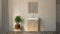 Мебель для ванной Velvex Alba 60 см напольная, дуб сонома