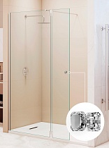 Душевая перегородка RGW Walk In WA-054 (WA-010 + Z-072) 140x195 хром, прозрачное 351005443-11