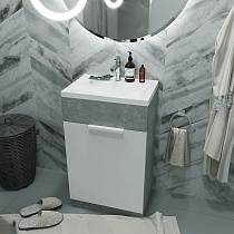 Мебель для ванной 1MarKa Revo 50 см бетон светло-серый