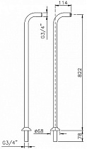 Ножки для напольного смесителя Nicolazzi 5574BZ