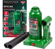 Гидравлический бутылочный домкрат Rockforce с клапаном, 2 т RF-T90204 DS(51448)