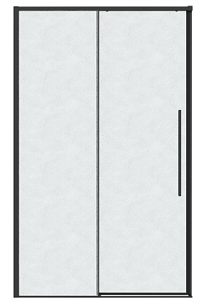 Душевая дверь Grossman Galaxy 140x195 шиншилла, черный матовый 100.K33.01.140.21.02