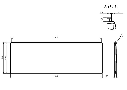 Фронтальная панель Am.Pm X-Joy W94A-165-070W-P 165 см