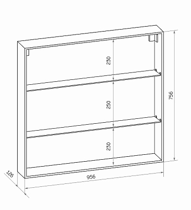 Зеркальный шкаф Континент Allure LED 100x80 с подсветкой, МВК044