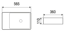 Раковина WeltWasser ELBACH 2263 56.5 см, 10000004574 белый глянец