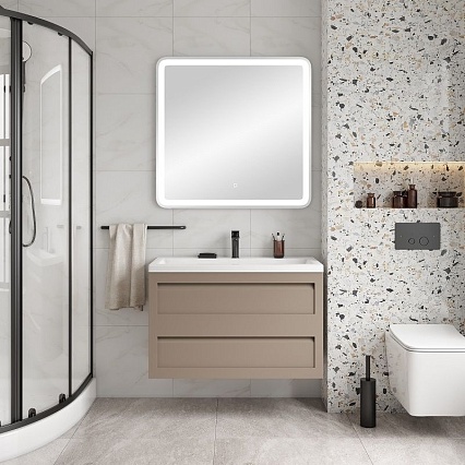 Мебель для ванной Art&Max Platino 90 см капучино матовый