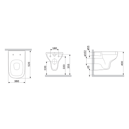 Подвесной унитаз Am.Pm X-Joy S C85A1700MBSC FlashClean, черный матовый