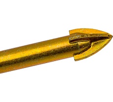 Сверло по кафелю (12x91 мм; 4 режущие кромки; титановое покрытие; U-хвостовик под биту) FIT 35479