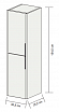 Шкаф-пенал Myjoys Enzo 35 см подвесной бежевый глянец