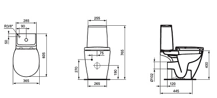 Бачок для унитаза Ideal Standard Connect Scandinavian E717501