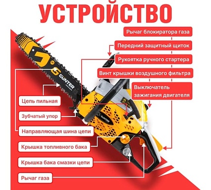 Бензопила Gunter MSH-3805