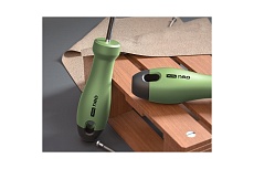 Шлицевая отвёртка Deli HOME SERIES GREEN HT1105L 5x100мм эксклюзивный дизайн, софттач пластик 130294