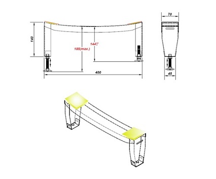 Ножки BLB APMSTDBL1 комплект 2 шт.