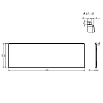 Фронтальная панель Am.Pm X-Joy W94A-175-075W-P 175 см